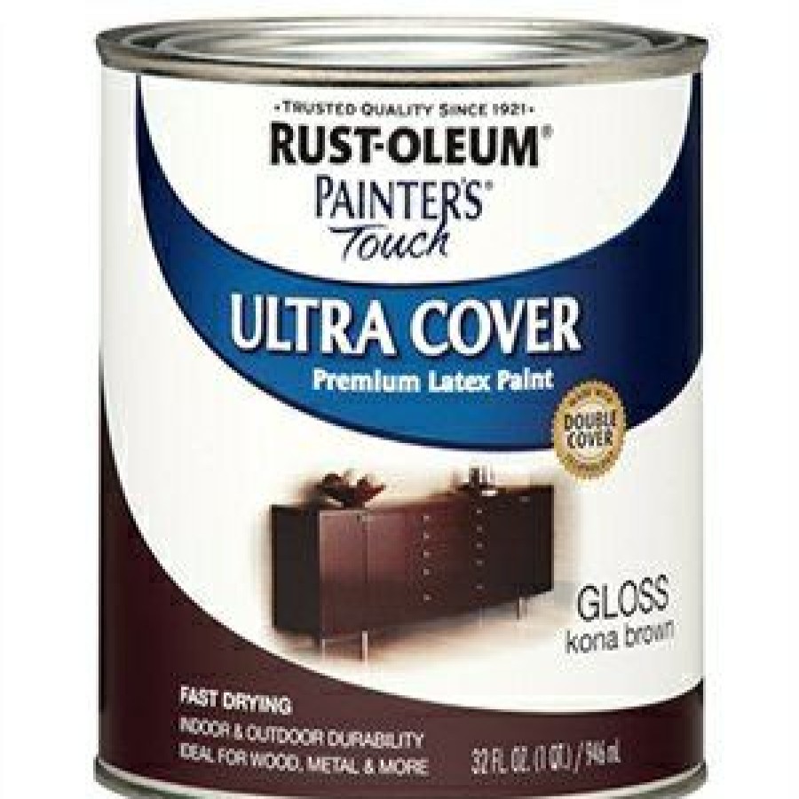 * Prefential Price Painter'S Touch Ultra Cover Latex Paint, Kona Brown Gloss, 1-Qt.