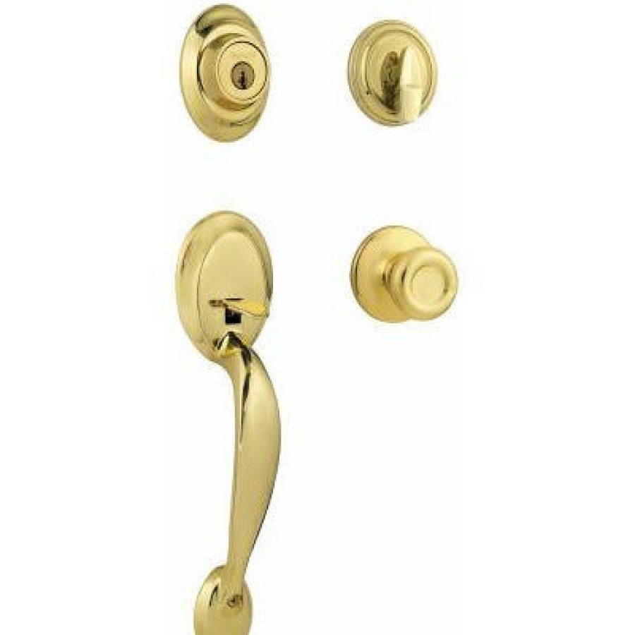 * Half Off Polished-Brass Dakota Handleset