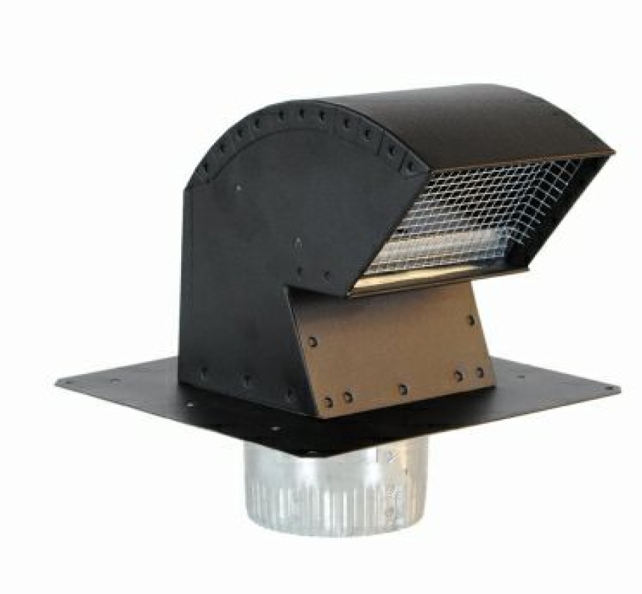 * Prefential Price Roof Vent Cap, Commercial Grade With Damper & Animal Screen, 4 In.