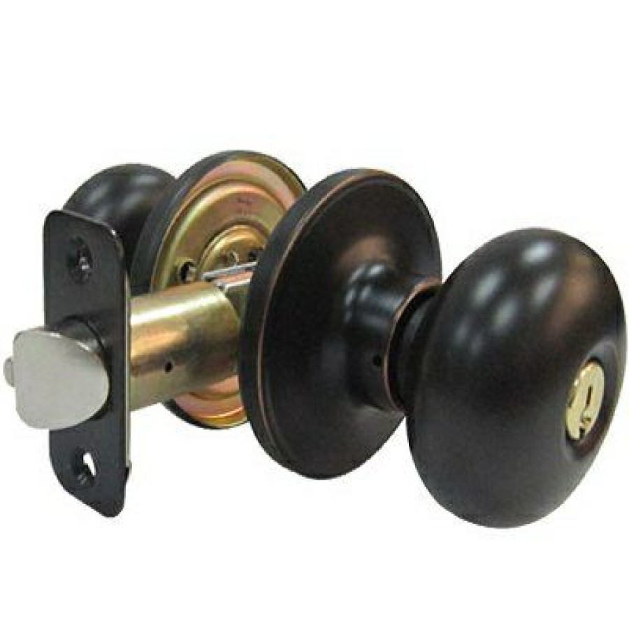 * On Sale Mushroom Entry Lockset, Aged Bronze