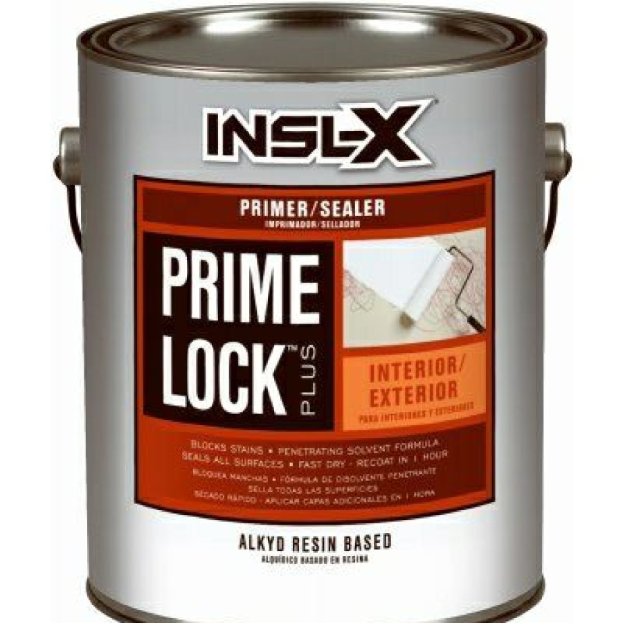 * Discount Online Prime Lock Plus Primer/Sealer, Interior/Exterior, Alkyd Resin Based, White, Gallon