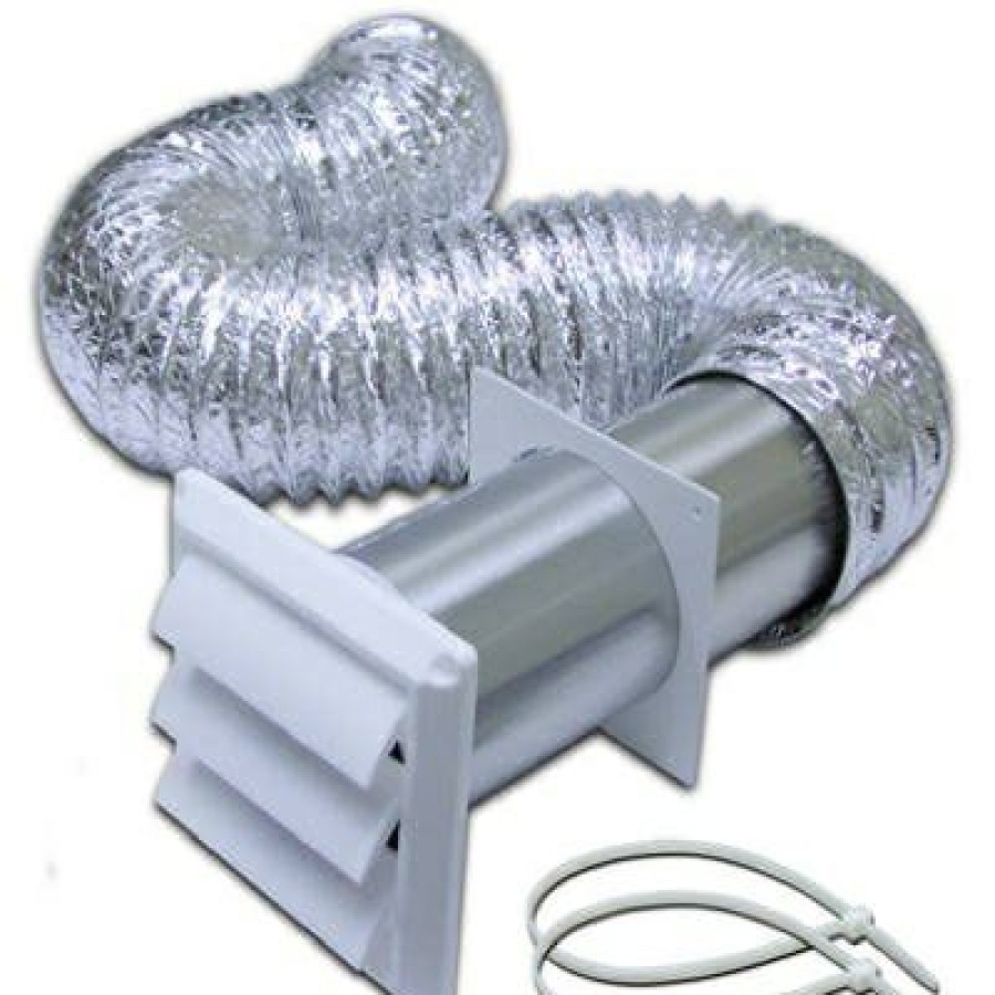 * Special Offers Louvered Dryer Vent Hood Kit, White, 4-In. X 8-Ft.