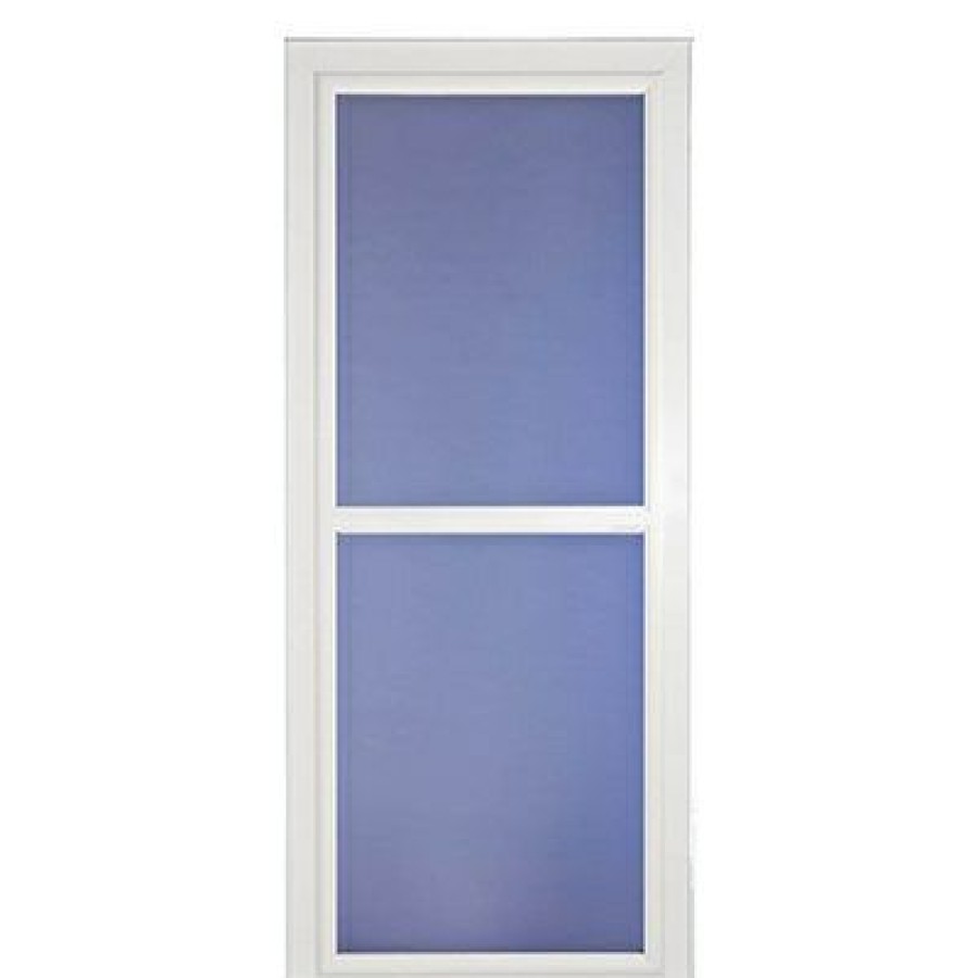 * Half Off Easy Vent Selection Storm Door, Full-View Glass, White, 36 X 81-In.