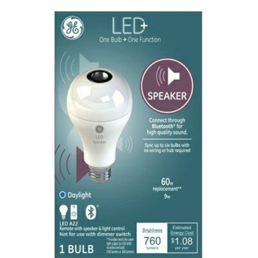 * Limit Offer Led+ Light Bulb, Daylight, Speaker Bulb, 760 Lumens, 9 Watt