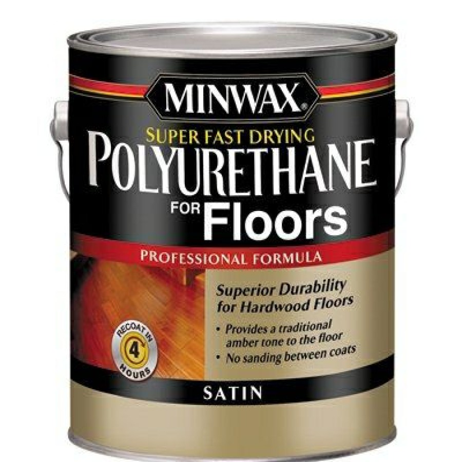 * Discount Online Satin Fast-Drying Low-Voc Polyurethane Floor Finish, 1-Gallon