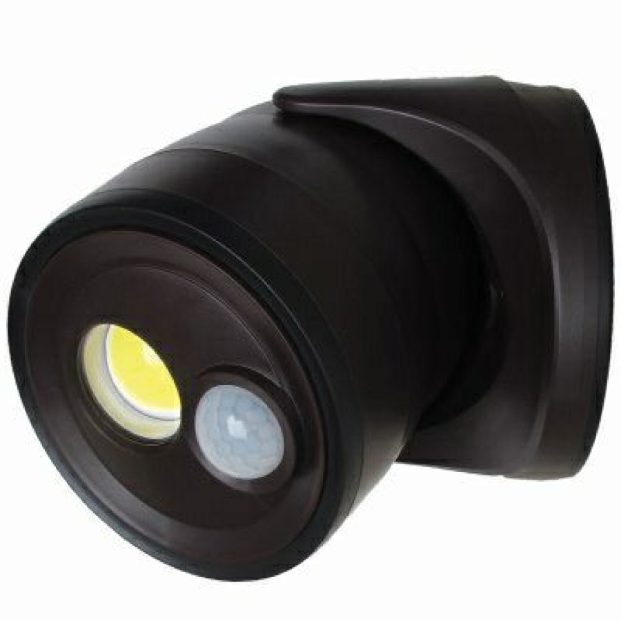 * On Sale Motion Sensor Cob Security Led Floodlight, Bronze, 400 Lumens, Battery Operated