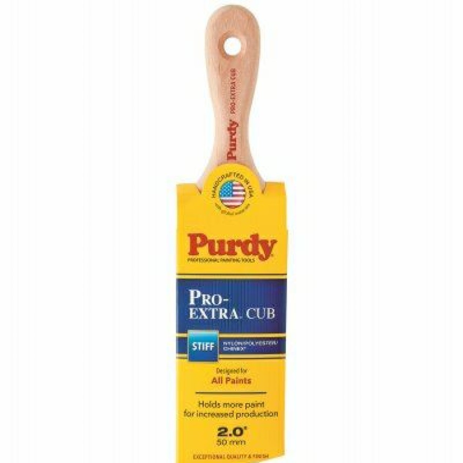 * Discount Online Pro Extra Cub Paint Brush, Holds More Paint, Short Handle, 2 In.