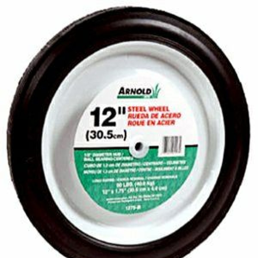 * Half Off Universal Symmetrical Replacement Lawn Mower Wheel, Steel, 12-In.