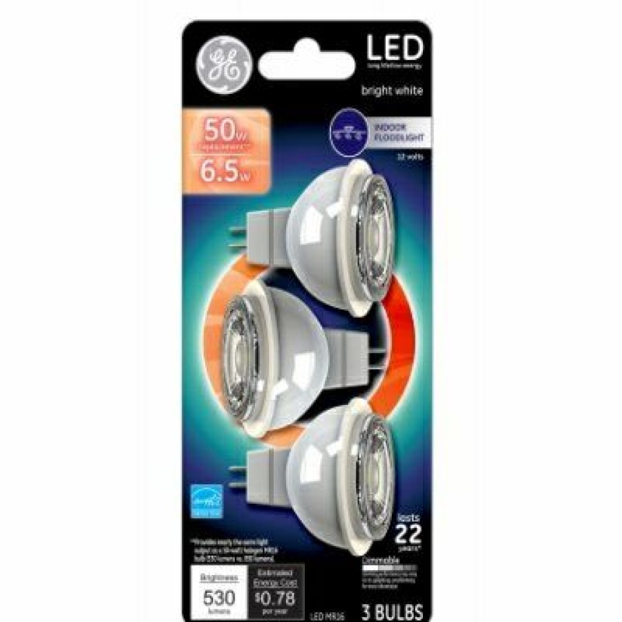 * Discount Online Led Recessed Bulbs, Mr16, 520 Lumens, 6.5 Watt, 3-Pk.