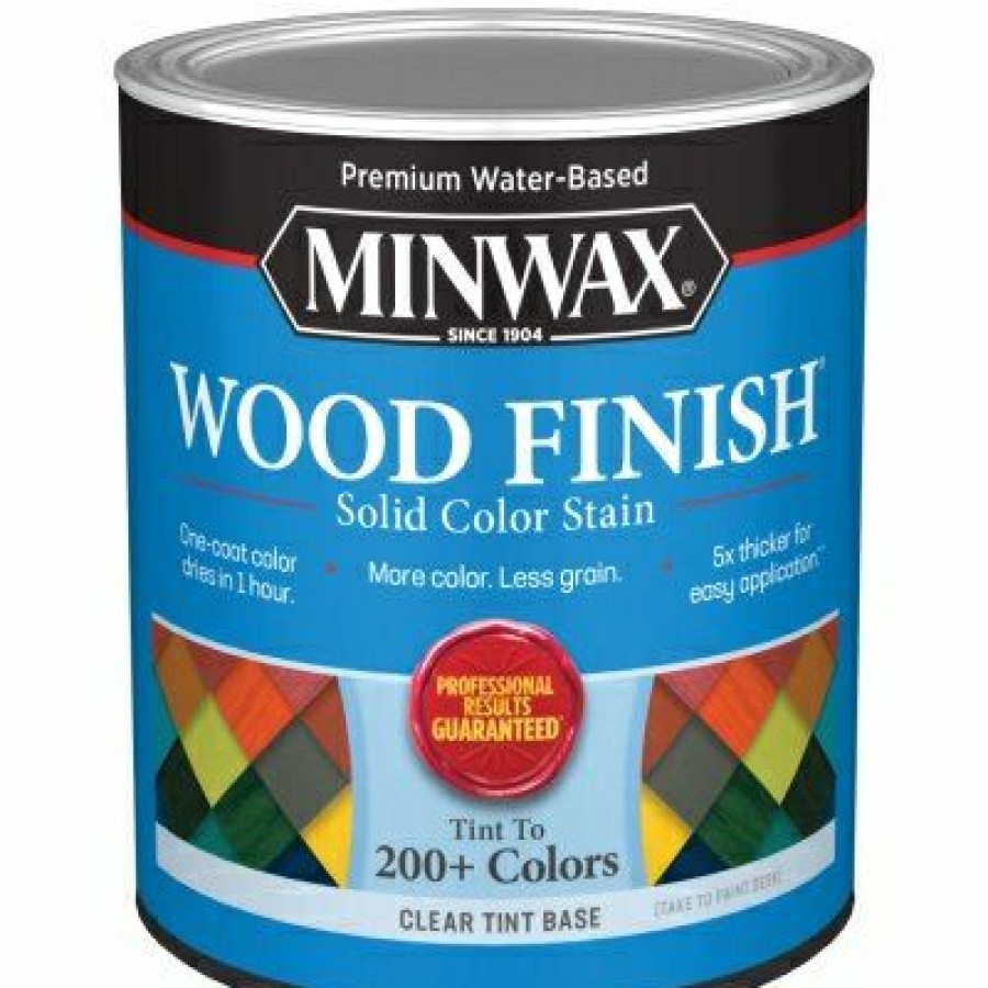 * Clearance Wood Finish Stain, Water-Based, Solid Color, Clear, 1-Qt.