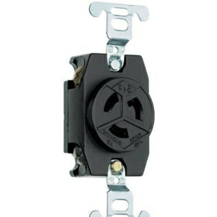 * Prefential Price Pass & Seymour Locking Outlet, Black, Nema L5-15R, 125-Volt