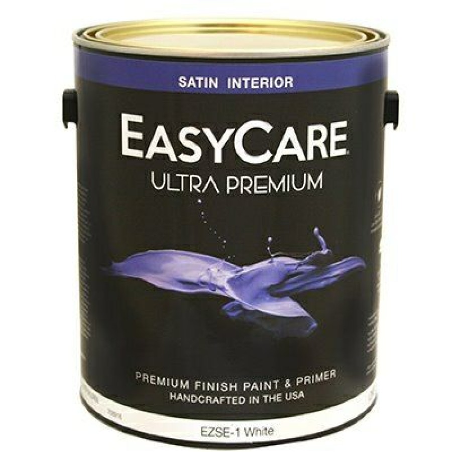 * Half Off Ultra Premium Interior Latex Paint & Primer, White Satin, 1 Gallon