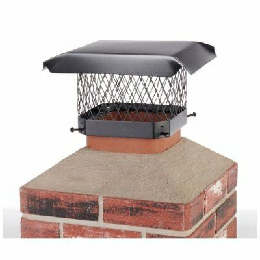 * Clearance Chimney Cap, Black Steel, 9 X 9-In.