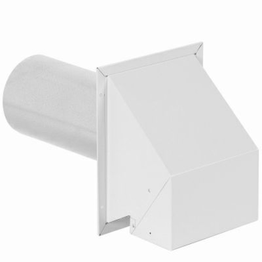 * Prefential Price Dryer Vent Hood, Commercial Grade With 12 In. Tail Pipe, White, 4 In.