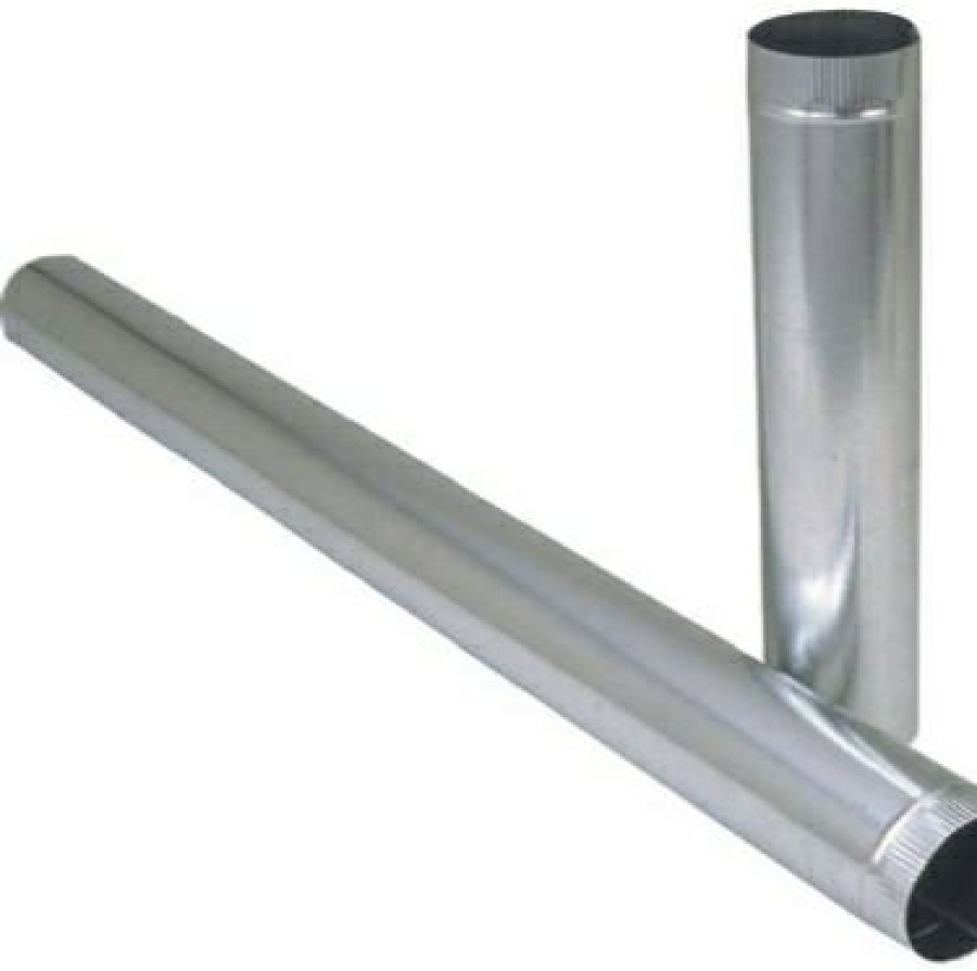 * Half Off Furnace Pipe, 26 Gauge Galvanized, 10 X 24 In.