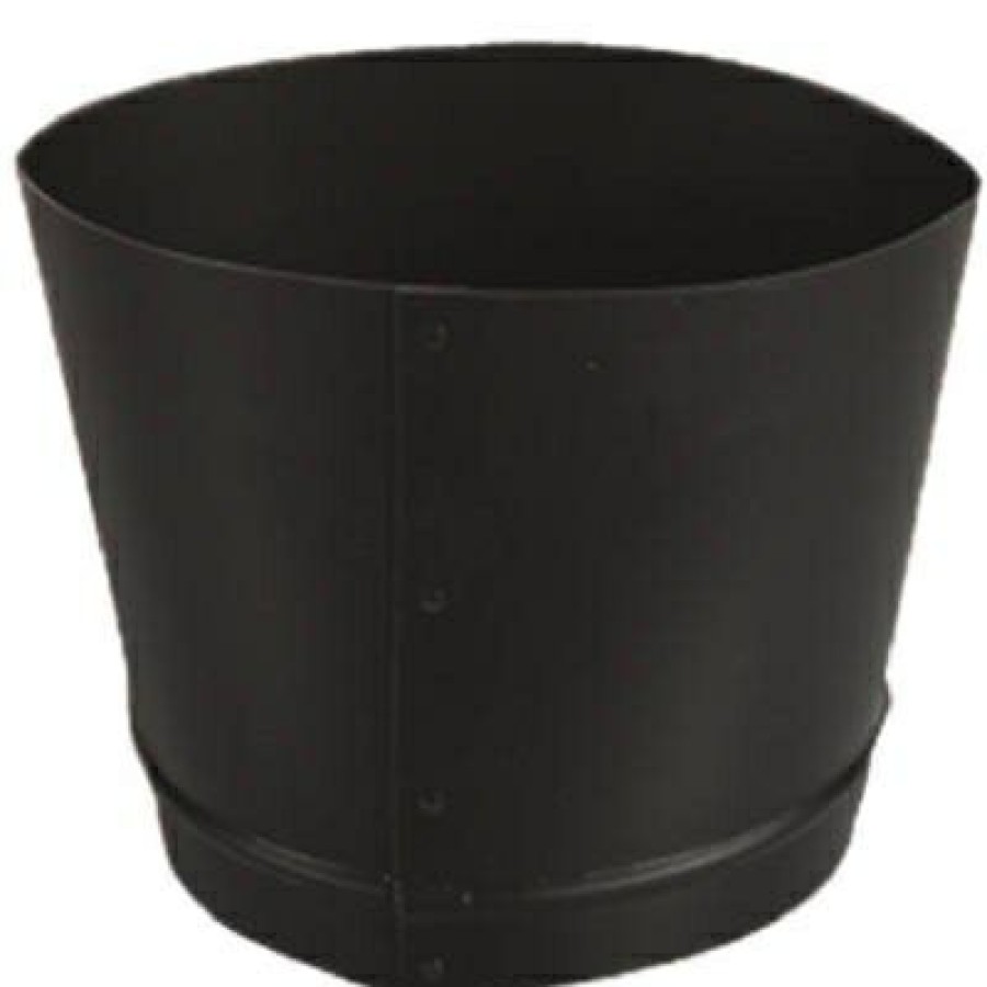 * Limit Offer Black Stove Pipe Oval-To-Round Adapter, 24 Gauge, 8 In.