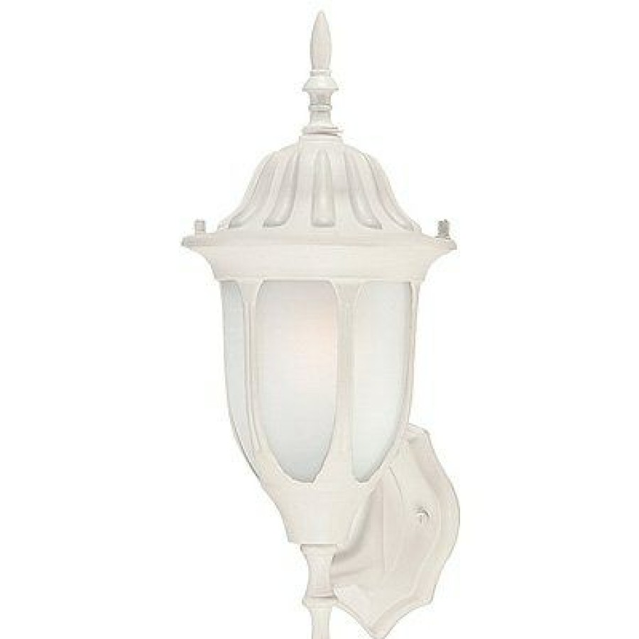 * Half Off 100-Watt White Powder Coated Wall-Mount Lantern