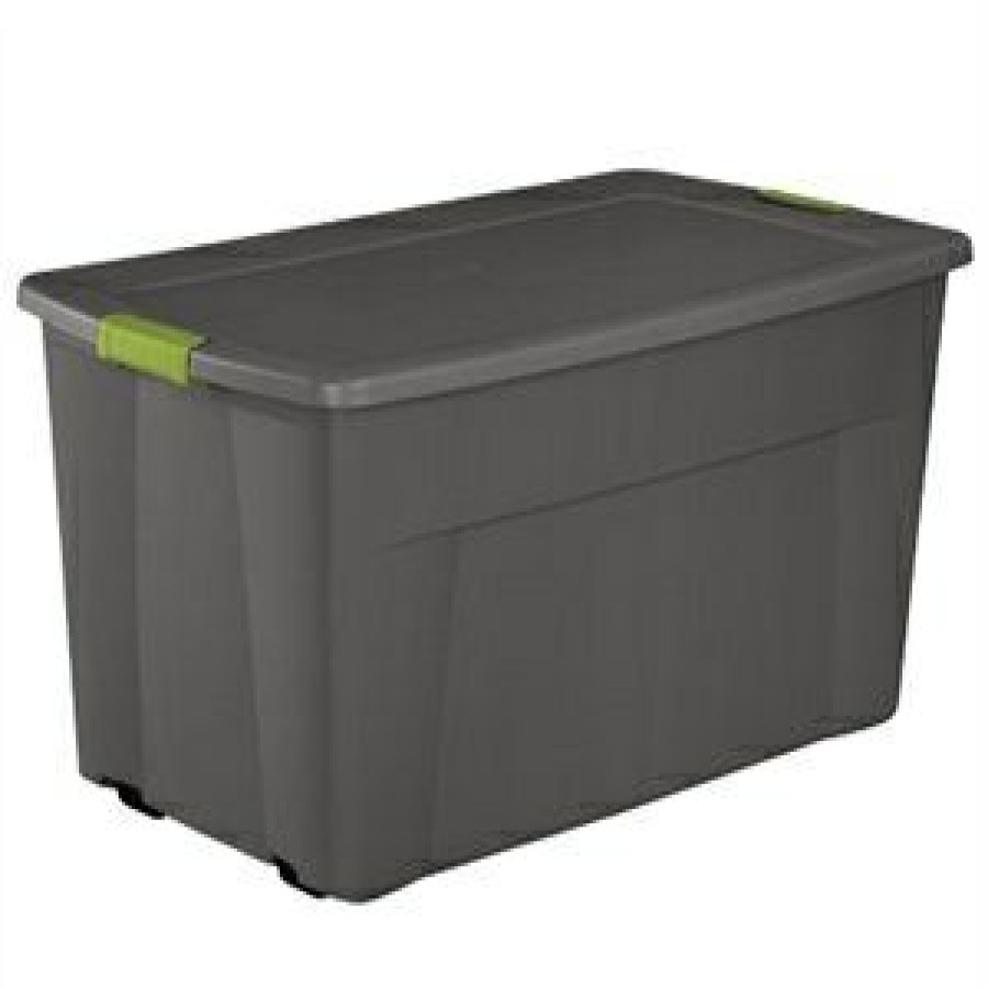 * Limit Offer Wheeled Latch Tote, Gray, 45-Gallons