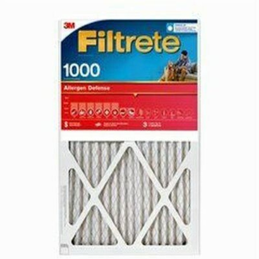 * Discount Online Micro Allergen Defense Pleated Furnace Air Filter, Mpr 1000, 3 Months, Red, 12X20X1 In.