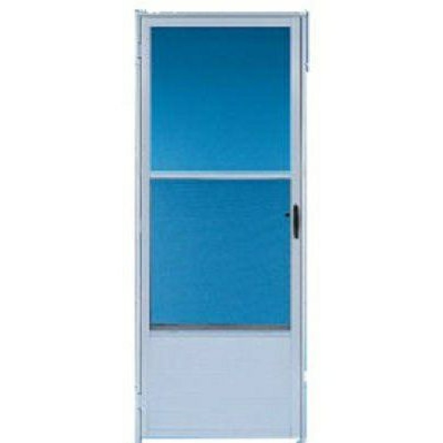 * Special Offers Storm Door, Self-Storing Screen, White Aluminum, 32 X 80 X 1-In.