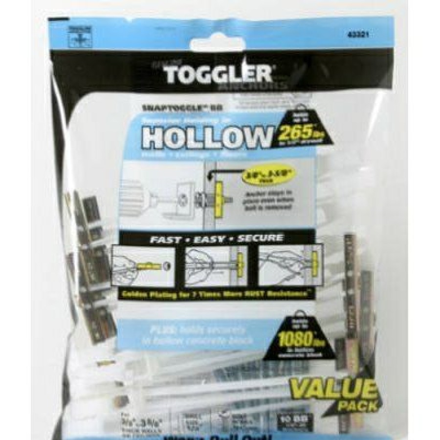 * Special Offers Snaptoggle Bb Hollow Wall Anchors, .25-20-In., 10-Pk.