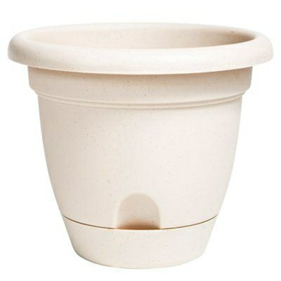 * Sales Online Lucca Planter, Self-Watering, Pebble Stone Plastic, 16-In.