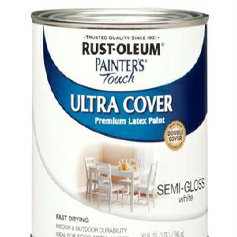 * Limit Offer Painter'S Touch Premium Latex Paint, Semi-Gloss, White, 1-Qt.