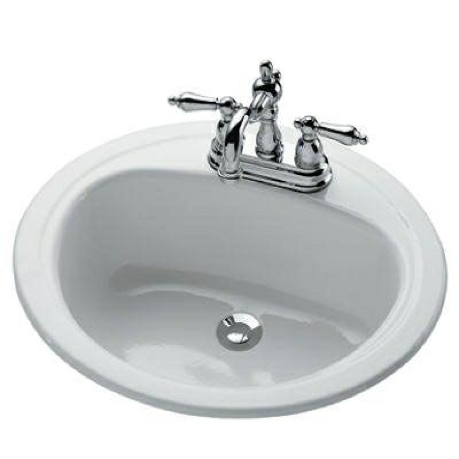 * Special Offers Azalea Porcelain-On-Steel Lavatory Sink, White, 20 X 17 In. Oval