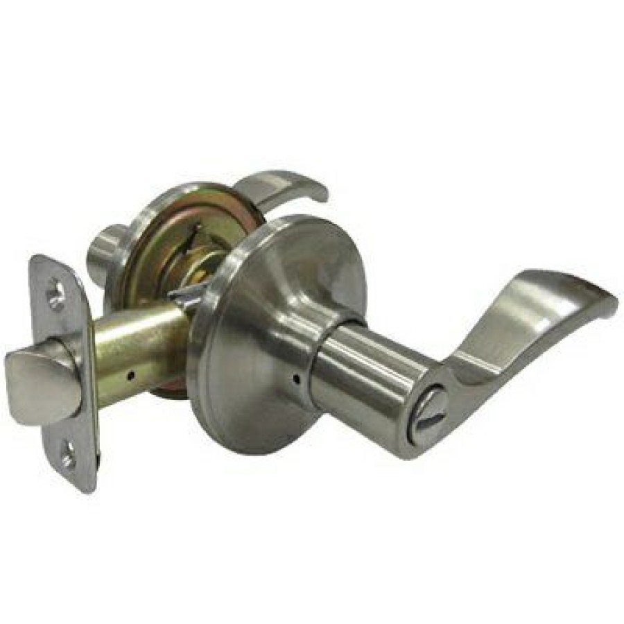 * Special Offers Reversible Naples Privacy Lever Lockset, Satin Nickel