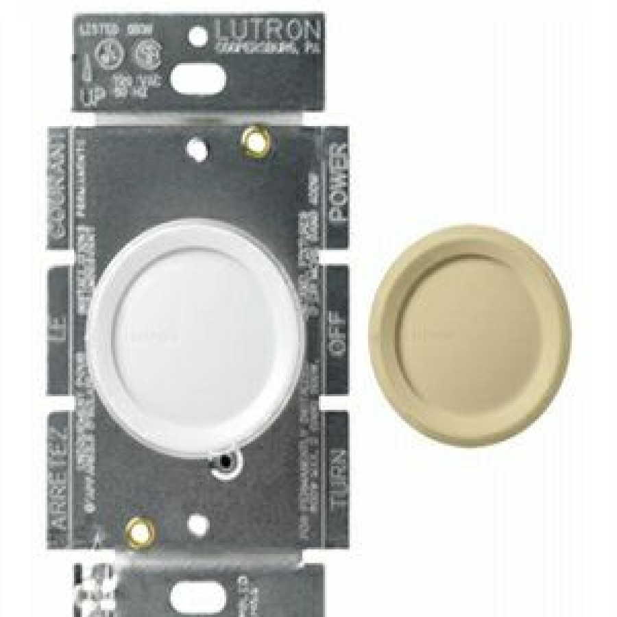 * Clearance Rotary 600-Watt 3-Way Dimmer, White/Ivory