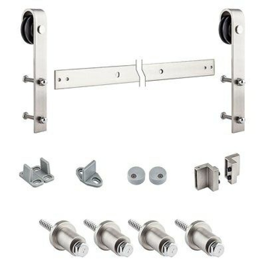 * Special Offers Decorative Sliding Door Hardware Kit, Satin Nickel